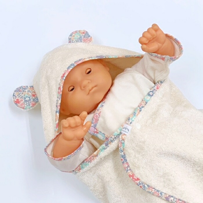 出産祝い おくるみ ベルビーアンファン ジョリーガーゼフード付バスタオルベルビーWebshop本店