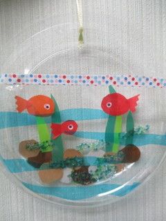 金魚すくいで遊ぼう工作プリントまめつぶワーク