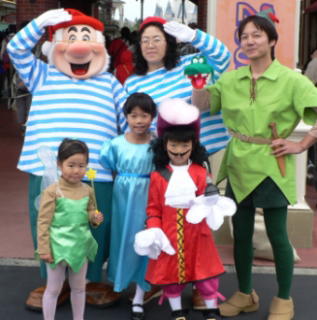 ピーターパンとティンカーベルとウェンディのコスチューム