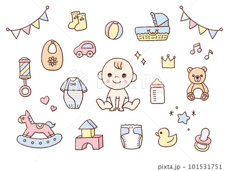 ベビーグッズイラスト無料イラスト・フリー素材なら「イラストAC」