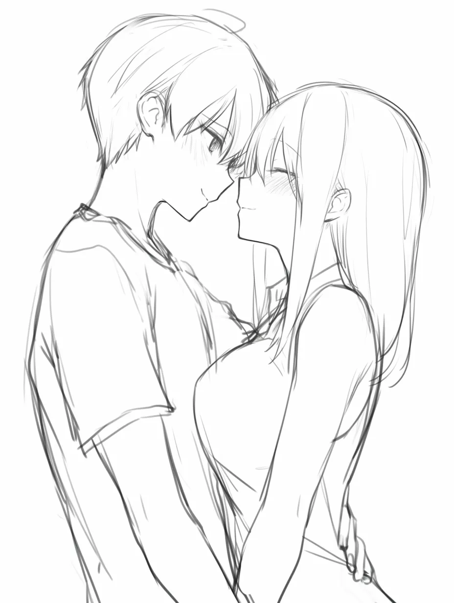 素敵なカップルのポーズのシルエットイラスト画像とPSDフリー素材透過の無料ダウンロード - Pngtree