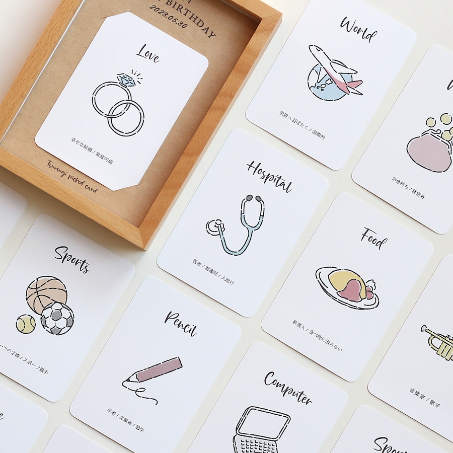 楽天市場10 14限定先着200枚!半額クーポン発行中名入れ無料 選び取りカード 木製 えらびとり 1歳 誕生日 飾り付けファーストバースデー メモリアルボード おしゃれ かわいい 出産祝い ギフト プレゼント ベビー 行事 イベント 職業 男の子 女の子 撮影小物MUQQU