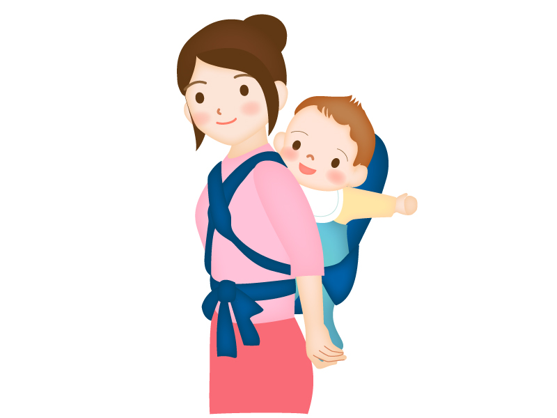 フリーイラスト離乳食を食べるなどの5種類のママと赤ちゃんのセットでアハ体験GAHAG著作権フリー写真・イラスト素材集 - GAHAG著作権フリー写真・イラスト素材集