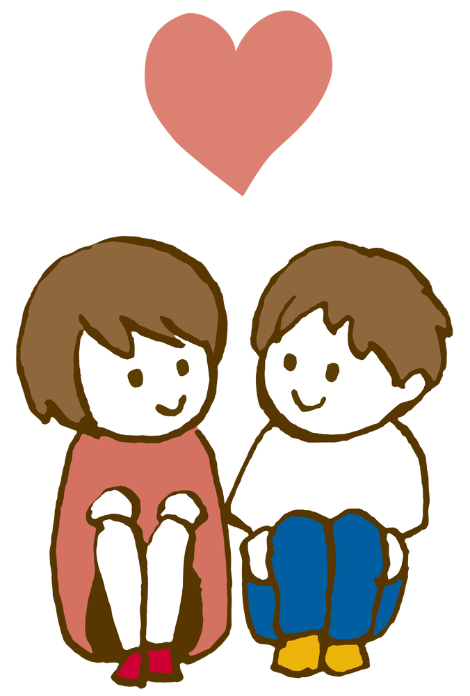 カップル ペア画 アイコンイラスト・フリー素材なら「シンテリ」
