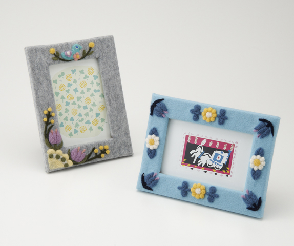 布を使ったフォトフレームの作り方・イーゼルに載せて簡単華やかに完成!pink color life