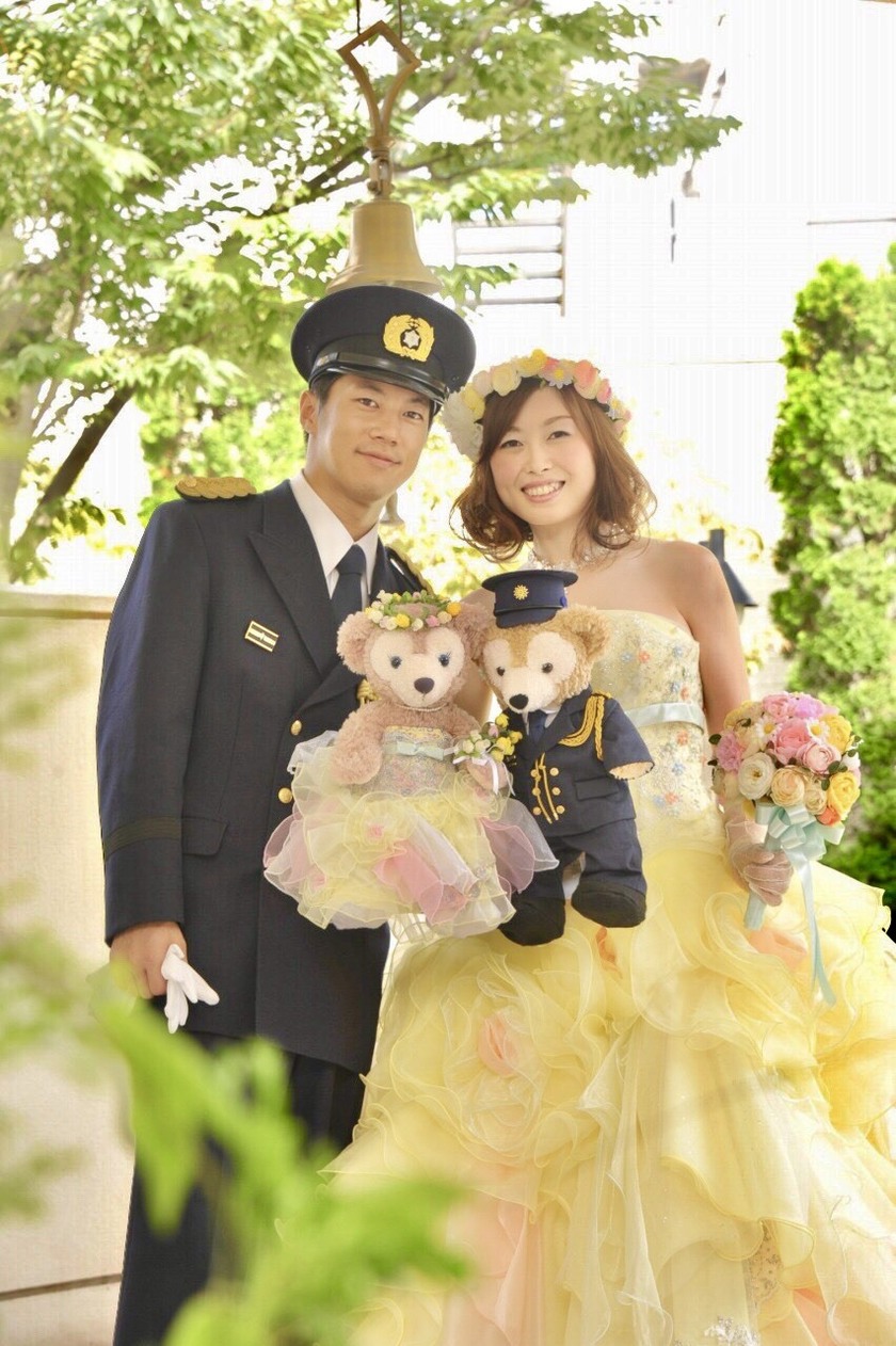 ダッフィーとシェリーメイSサイズぬいぐるみ用のウェディング衣装ウェディングとハワイとかわいい雑貨