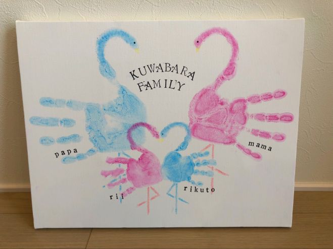 敬老の日 敬老 手形 足形 手形アート 足形アート スタンプ 花束 花 オリジナル 写真 写真たて 孫 子供 ギフト プレゼント 長寿 長寿祝いファミリー 家族 親族 アクリル アルバム A44 -GiFTY -ギフティ- - プレゼント＆ギフトのギフトモール