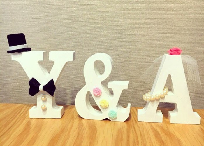 アルファベット オブジェ イニシャル オブジェ