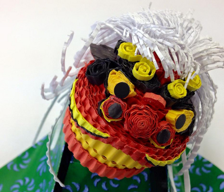 みんなで作る壁面 「獅子の福舞」