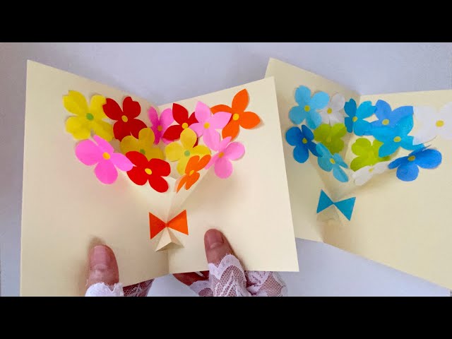 １００均貼れる布で 素敵なメッセージカード 作り方