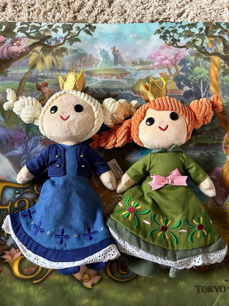 未使用◆アナと雪の女王 アナとエルサ 幼少期ぬいぐるみ◆ディズニーストア購入