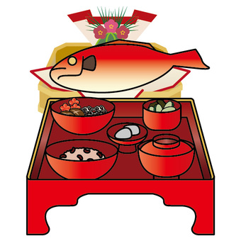 お食い初めの無料イラスト