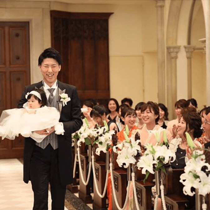 ５ヶ月の小さな赤ちゃん、子どもでも参加ができる結婚式。 – ￼大阪の結婚式情報