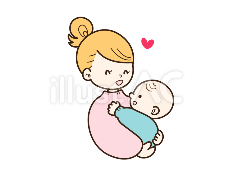 小児科で診察を受けるお母さんと赤ちゃんの無料イラストフリーイラスト素材集 ジャパクリップ