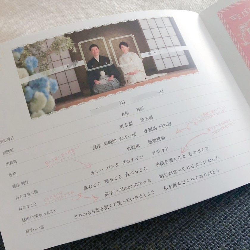 プロフィールブック デザイン変更メニュー「新郎新婦歴史紹介」 その他ペーパーアイテム ありーしゃ 通販 15503821Creema クリーマ