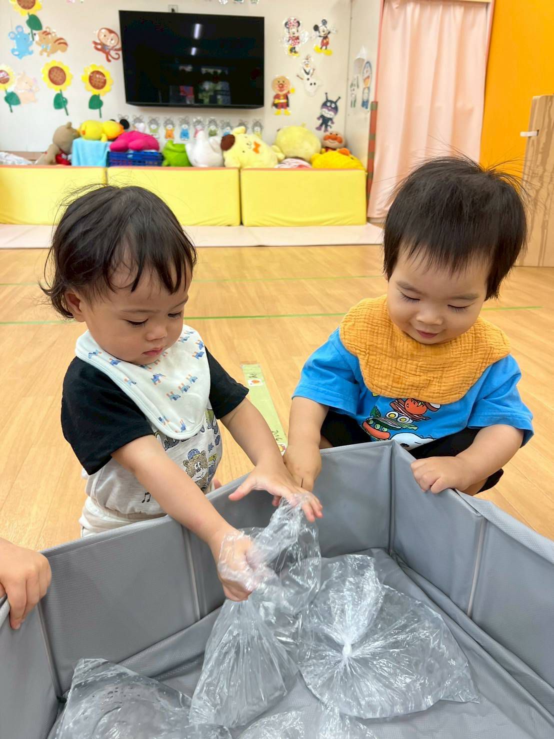 1歳児 寒天ってどんな感じ?感触あそび☆ - 新着情報 - はやて保育園