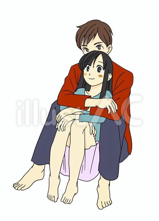 後ろから抱きしめる彼女の写真素材69919561- PIXTA