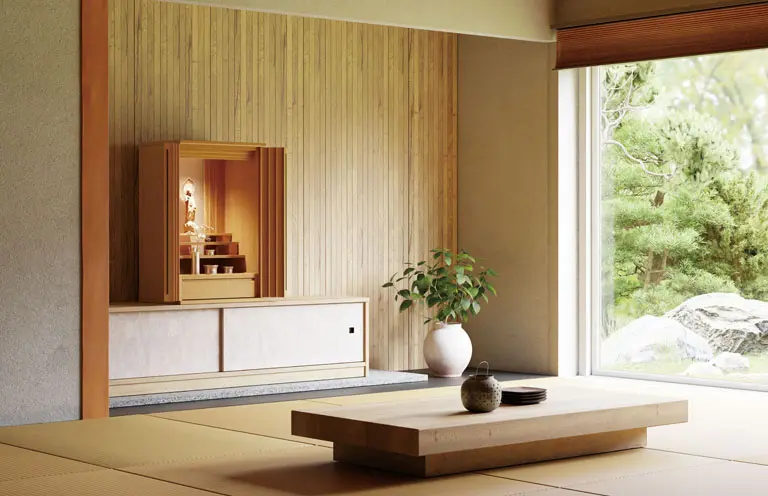 お仏壇の納品事例 天台真盛宗・モダン仏壇三重県亀山市の田中佛檀店