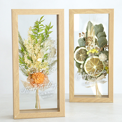 千日紅のふんわりリースＭ プリザーブドフラワー ウェディング 結婚祝い 誕生日 新築祝いEtcouleur