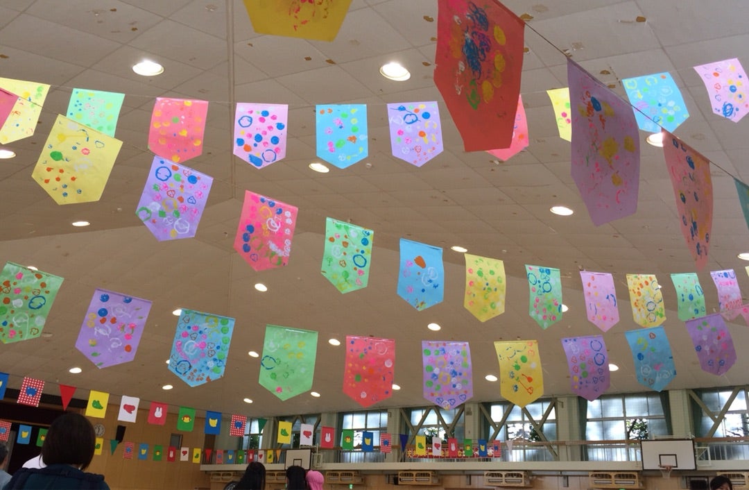 万国旗製作 運動会- 宝林保育園 岐阜県大垣市