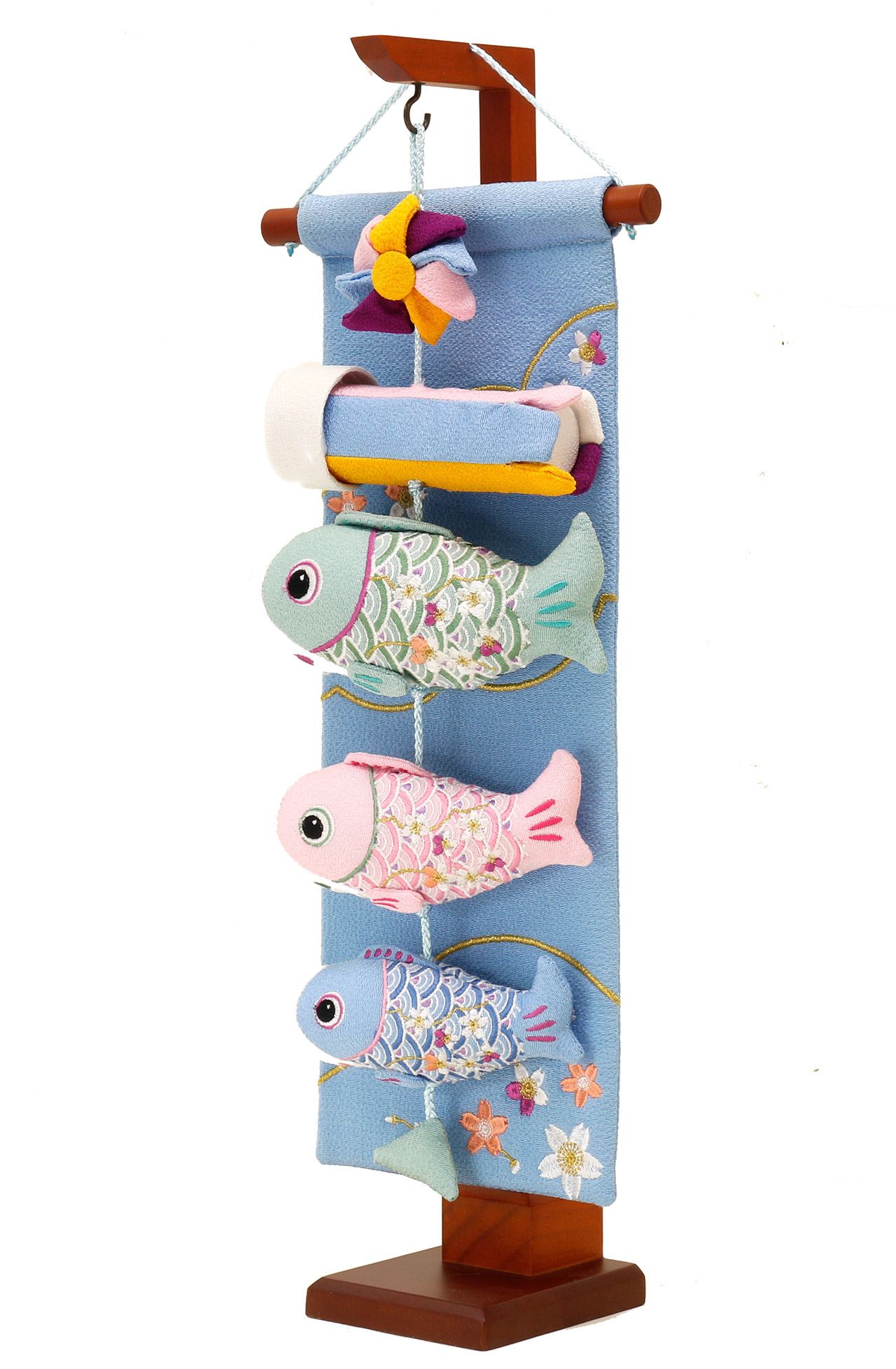 程よいサイズ！鯉のぼりモビール・吊るし飾りの手作りキット 3本・鯉6匹HAPPY BIRTHDAYCRAFTS ハピバクラフト 〜誕生日の飾り付けや手作りメッセージカードのお店