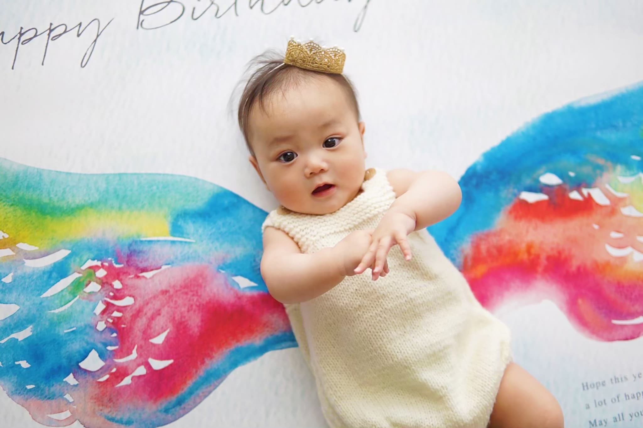 ハーフバースデーはおうちスタジオ！季節感あふれる撮影アイデアたまひよ