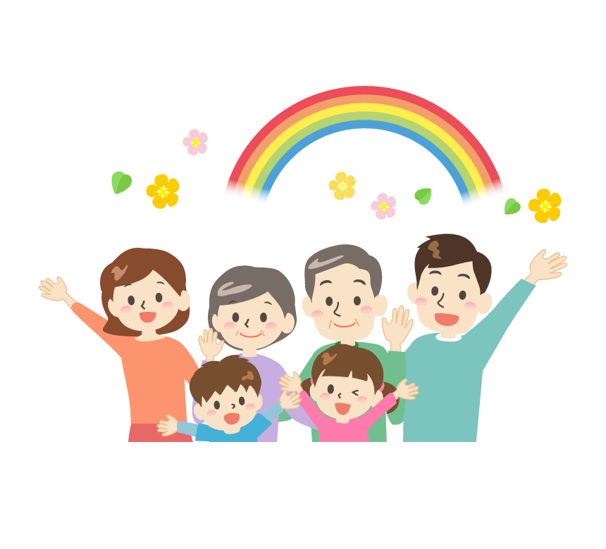 大掃除をする家族のイラスト ソフト子供と動物のイラスト屋さん わたなべふみ