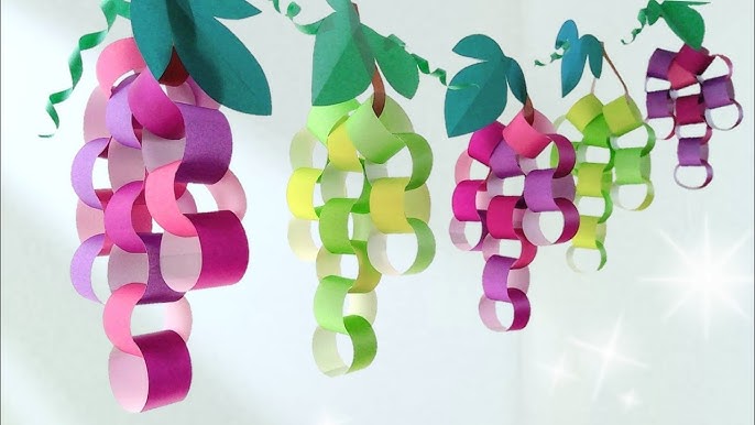100均折り紙 夏のつるし飾り🌈壁面飾り キラキラ✨スケスケ💕水しぶき DIY How to make rain hangingdecorations.Papercraft