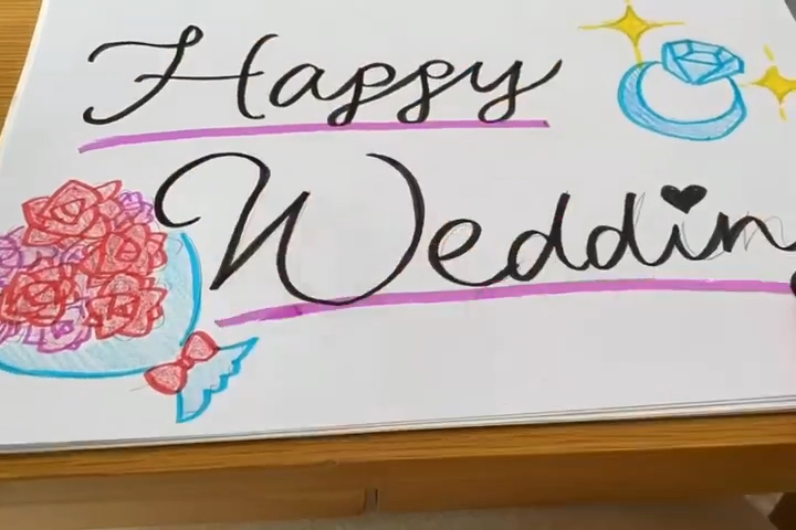 スケッチブックリレーの余興サプライズビデオレターを作成 for 結婚式 ご披露宴 二次会用動画制作