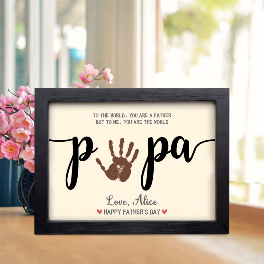 父の日 手形アートWE LOVEモノトーン 敬老の日 誕生日 韓国 韓国っぽ くすみ 雑貨・その他 PinktriangleAKM 通販17582194Creema クリーマ