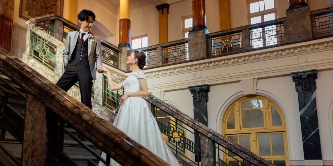 市政資料館ドレスロケーション - 前撮りもできる名古屋のフォトウェディングなら studio clori.NAGOYA -Ambihone アンビオーネ