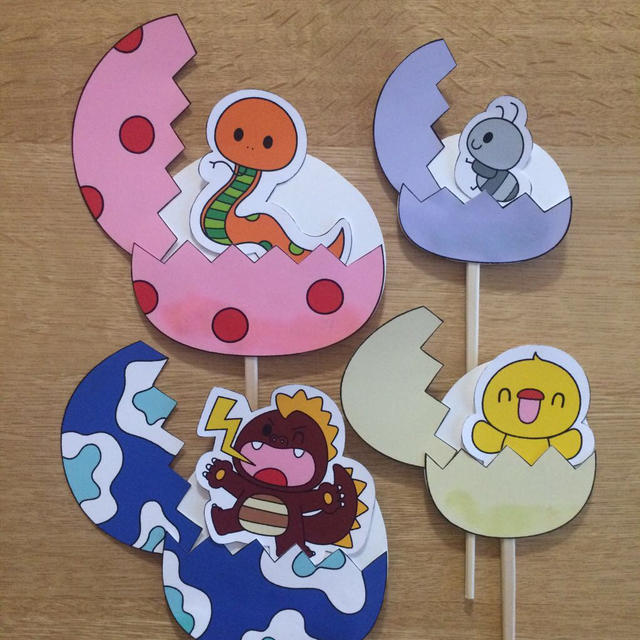 まあるいたまご 無料☆ペープサート スケッチブックシアター パネルシアター 等が作れる☆イラスト素材♪型紙☆幼稚園・保育園でオススメ・人気の手遊び歌♪- 保育でラララ♪