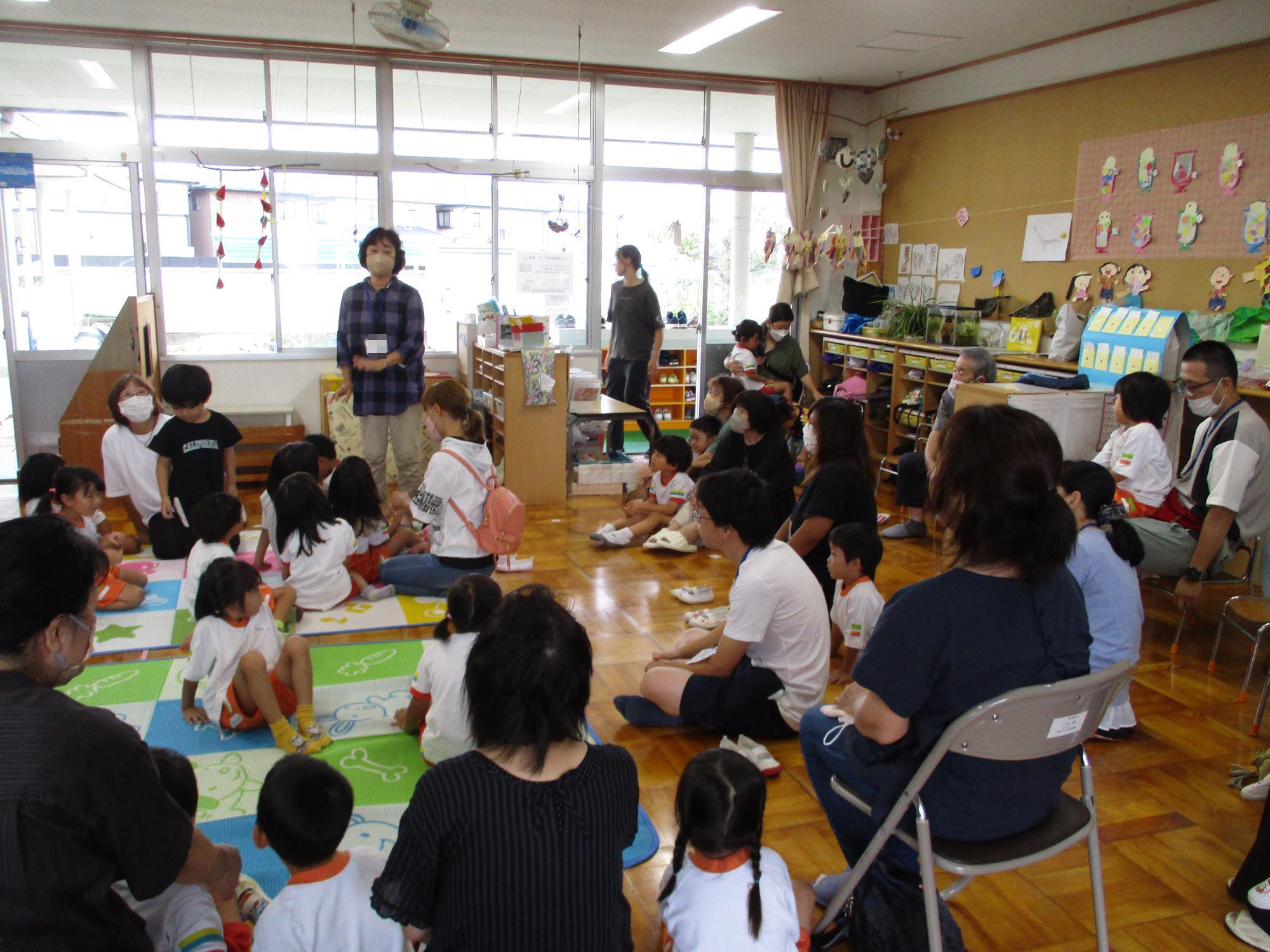 祖父母参観日 ブログみどりの森八幡こども園