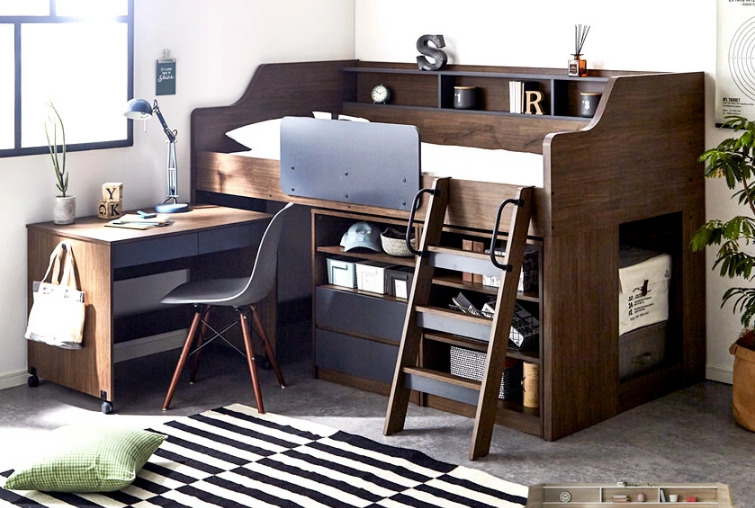 5畳・子供部屋、中学生の男子のおしゃれな子供部屋のレイアウト - RE -アールイ