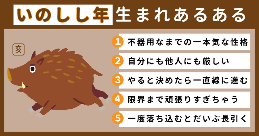 気になる亥年の特長や性格、相性は？楽しめる干支のトリビアもご紹介くらしのいいもの研究所