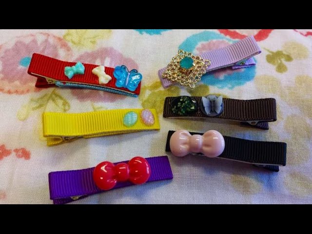 ヘアピンの作り方 可愛いイチゴリボンのベビーヘアピンレピヤンリボン