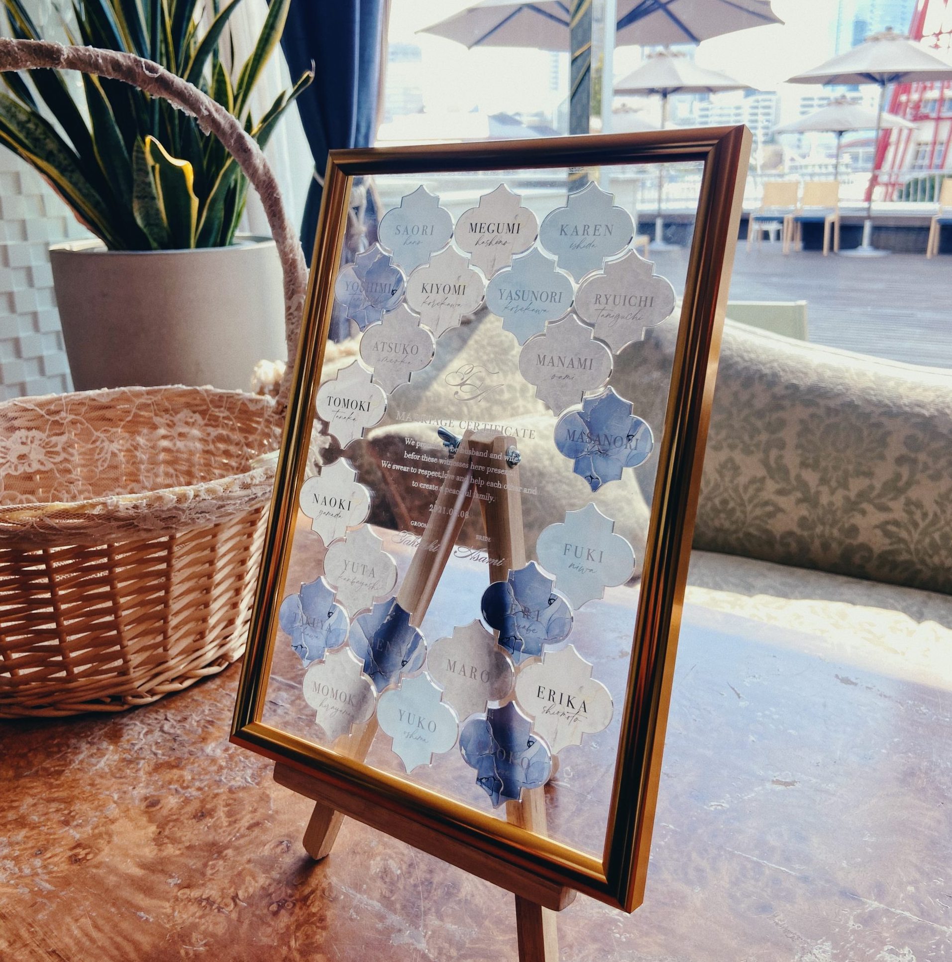 結婚証明書 ゲスト参加型 ウェディングツリー 説明書付き 人前式 イラスト 似顔絵 おしゃれ 結婚式 データ付き ウェルカムボード Lutica -思い出をイラストに - 通販 18838867Creema クリーマ