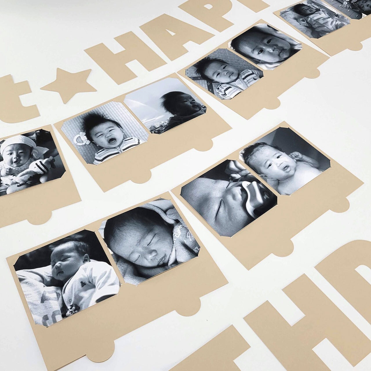 1歳の誕生日1フォトコラージュカスタム写真 ポスターZazzle.co.jp