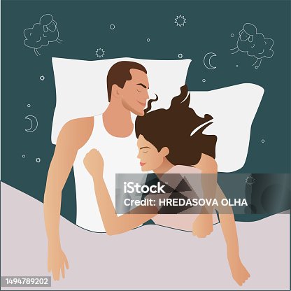 ベッドで幸せなゲイのカップル。ベクトル図. ストックベクター ©innaqween@yandex.ru 115762166