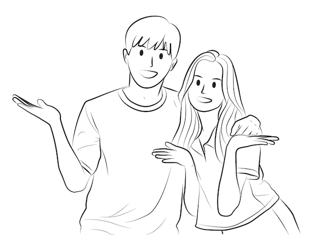 トレス 素材 カップル」のアイデア 12 件絵のポーズ, スケッチの描き方, 絵の描き方