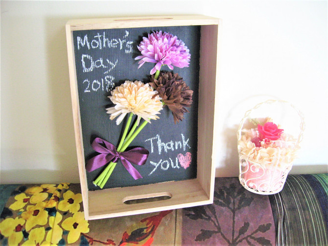 100均DAISO花束の色紙で父の日、母の日カードLEE