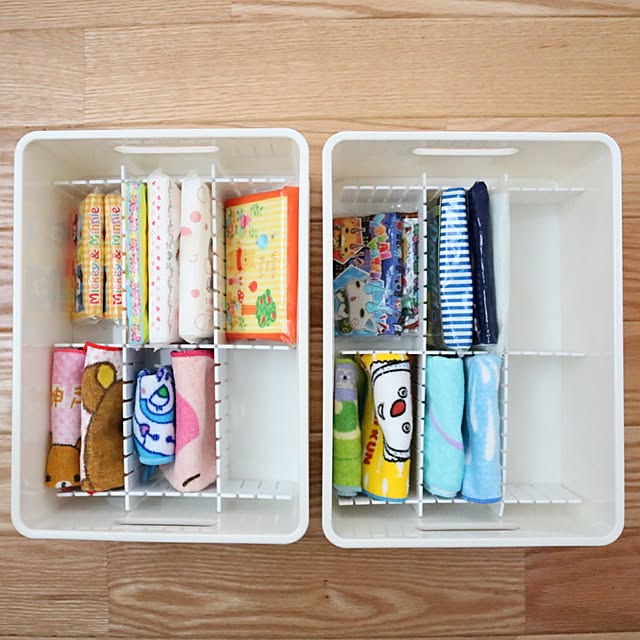プチストレス☆子供のハンカチ・ティッシュ・靴下・マスクの収納 : 不完全なマル