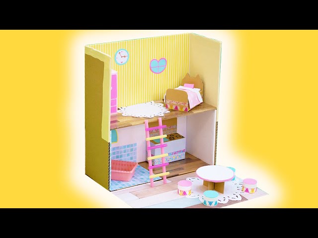 百均スポンジを使ってリカちゃんソファを手作り!簡単、貼るだけ!築40年おんぼろ部屋の模様替え