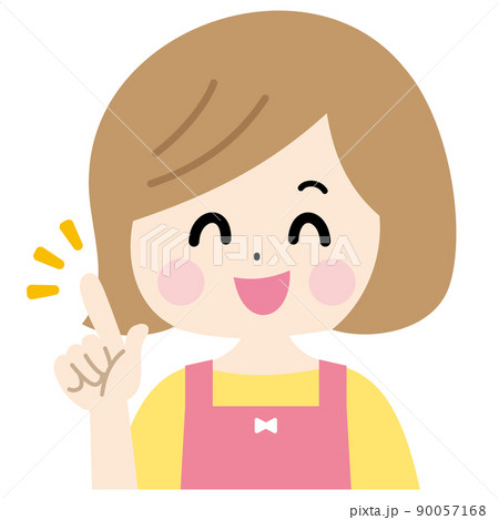 母の日 カーネーションをもらって喜ぶ可愛いお母さん 赤・ピンク無料フリーイラスト素材集 Frame illust