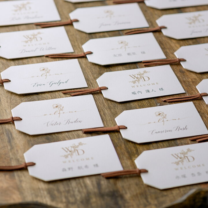 新郎新婦の席札とメニュー表は必要！ わすれずに準備を！歌の音 wedding design