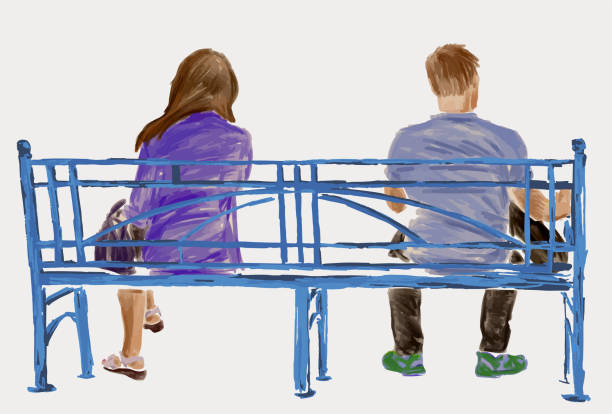 カップルの後ろ姿イラストフリー素材透過、PNG画像、ベクトル、PSDと無料ダウンロード Pngtree