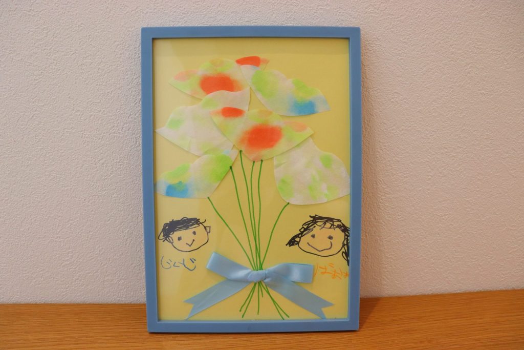 敬老の日のプレゼントを作りました 5歳児