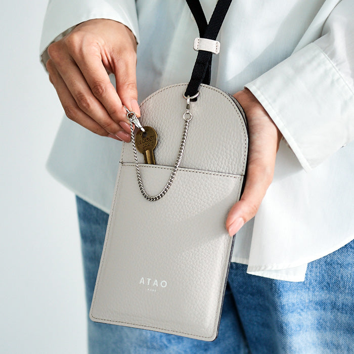 新型iPhone15対応 話題のスマホショルダー◎子育てママに人気！シンプル 無地 iPhone14 ワンカラー おしゃれ 肩掛け ストラップスマホケース 6color ND-14660再販Pay ID