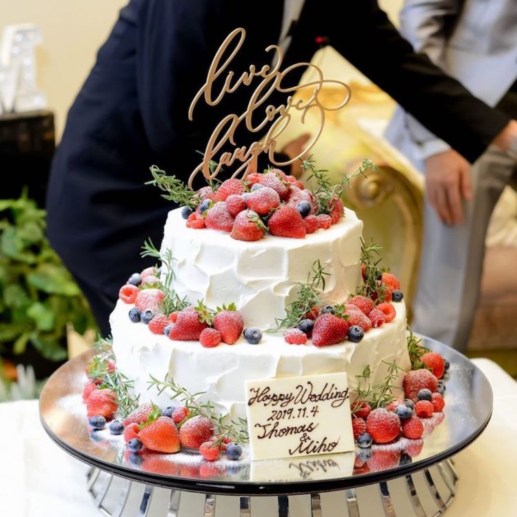楽天市場 HappyWedding ケーキトッパー ウェディングケーキトッパー ウェディングフォト フォトブース おうちフォト クレイケーキ 木製ケーキHappyWeddingケーキトッパーBIG: The FLOW