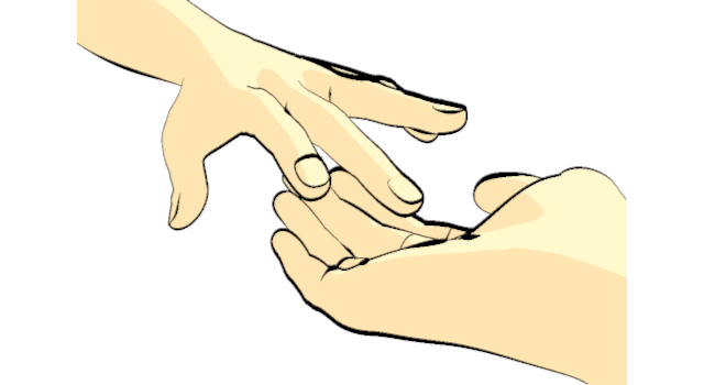 上級の愛情のこもったカップル ポーズを背中合わせに。手の写真素材・画像素材 Image 14302015